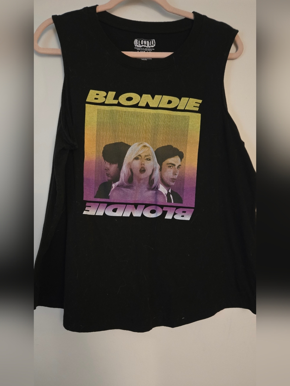 Blondie Black Graphic  Tank - Band Logo Front